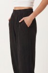 Cepli Rahat Krinkıl Şalvar Pantolon SİYAH LFW0024