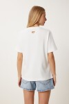 Cut Out Detaylı Pamuklu Örme T-shirt KEMİK LUS0155