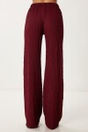 Dokulu Bluz Pantolon Takım BORDO LZV0014