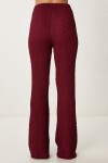 Dokulu Esnek Bluz Pantolon Takım BORDO LZV0011