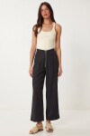 Fermuar Detaylı Cepli Modal Pantolon SİYAH LYY0143