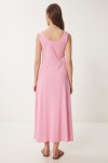 Kolsuz Basic Yazlık Örme Elbise PEMBE LCR0057