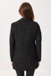 Kruvaze Vatkalı Tüvit Blazer Ceket SİYAH LXA0030