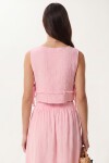 Müslin Bluz Etek Takım PEMBE LAX0012