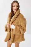 Oversize Suni Kürk Kaban CAMEL LVW0008