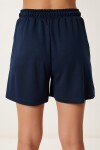 Polo Yaka Basic Örme Şort Takım LACİVERT LUS0159