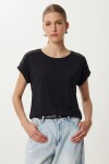 2’li Paket Güpür Detaylı Viskon T-shirt SİYAH PEMBE LRN0067