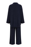 3’lü Gömlek Bluz Pantolon Gabardin Takım LACİVERT LBY0071