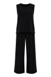 3’lü Gömlek Bluz Pantolon Gabardin Takım SİYAH LBY0071