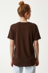 3’lü Paket V Yaka Basic Viskon T-shirt SİYAH PEMBE KAHVERENGİ LRN0069