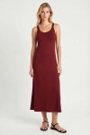Askılı Yazlık Midi Modal Elbise BORDO LNT0034