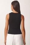 Basic Crop Viskon Bluz SİYAH LRN0058