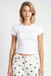 Basic Sandy Örme T-shirt BEYAZ LZV0075