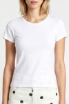 Basic Sandy Örme T-shirt BEYAZ LZV0075