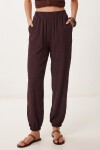 Cepli Rahat Krinkıl Şalvar Pantolon MÜRDÜM LFW0024