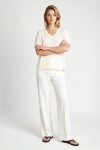 Dantelli Oversize Mevsimlik Triko Bluz KEMİK LYY0145