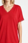 Dantelli Oversize Mevsimlik Triko Bluz KIRMIZI LYY0145