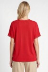 Dantelli Oversize Mevsimlik Triko Bluz KIRMIZI LYY0145