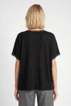 Dantelli Oversize Mevsimlik Triko Bluz SİYAH LYY0145