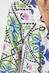 Desenli Viskon Kimono YEŞİL MAVİ LEN0004