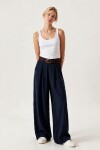 Kemerli Gabardin Etek Pantolon LACİVERT LBY0072