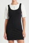 Mini T-shirt Elbise İkili Modal Takım SİYAH LNT0040