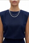 Modal Vatkalı T-shirt Etek Takım LACİVERT LBY0060