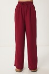 Müslin Palazzo Pantolon BORDO LMX0008