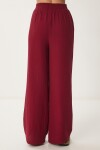 Müslin Palazzo Pantolon BORDO LMX0008