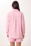 Nakış İşlemeli Müslin Şort ŞEKER PEMBE LAX0015