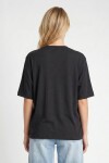 Oversize Basic Fitilli Modal T-shirt ANTRASİT LUB0361