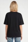 Oversize Basic Fitilli Modal T-shirt SİYAH LUB0361