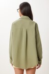 Oversize Basic Müslin Gömlek ÇAĞLA YEŞİLİ LMX0002