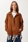 Oversize Suni Süet Bomber Ceket TABA LAN0081