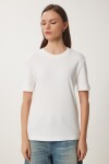 Pamuklu Basic Örme T-shirt BEYAZ LAG0001