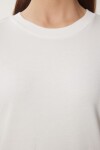 Pamuklu Basic Örme T-shirt BEYAZ LAG0001