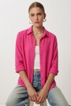 Rahat Kalıp Viskon Gömlek KOYU PEMBE LTO0032