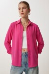 Rahat Kalıp Viskon Gömlek KOYU PEMBE LTO0032
