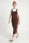 T-shirt Elbise İkili Modal Takım KAHVERENGİ LNT0038
