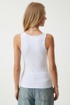 U Yaka Basic Örme Bluz BEYAZ LRN0055