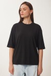 Vatkalı İnterlok Tshirt SİYAH LUS0085