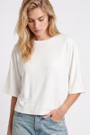 Yarasa Kollu Basic Örme Bluz EKRU LUB0369