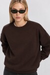 Basic Mevsimlik Modal Sweatshirt ACI KAHVE LEN0026
