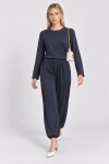 Beli Şallı Modal Bluz Pantolon Takım FÜME LBY0073