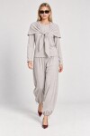 Beli Şallı Modal Bluz Pantolon Takım GRİ MELANJ LBY0073
