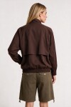 Dik Yaka Oversize Bomber Ceket KAHVERENGİ LGX0018