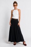 Kemerli Gabardin Etek Pantolon SİYAH LBY0072