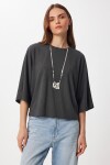 Yarasa Kollu Basic Örme Bluz ANTRASİT LUB0369
