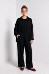 3’lü Gömlek Bluz Pantolon Gabardin Takım SİYAH LBY0071