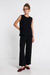 3’lü Gömlek Bluz Pantolon Gabardin Takım SİYAH LBY0071